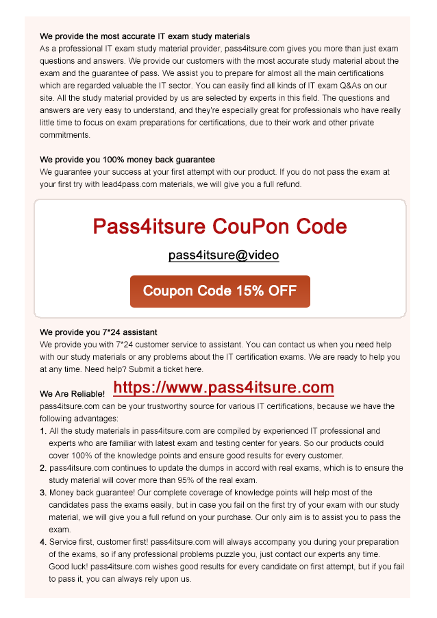 Pass4itsure 70-742 coupon